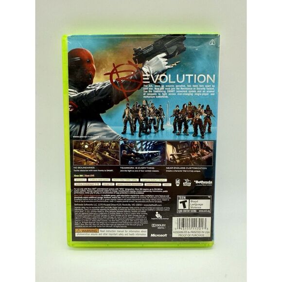 Brink (Microsoft Xbox 360, 2011) Game Case Manual Tested - Picture 2 of 3
